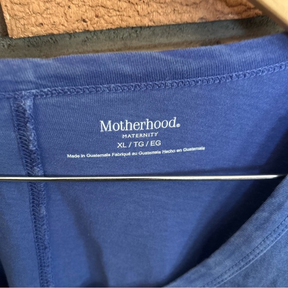 NWT Motherhood Maternity Long Sleeve Pocket Blue/Purple Cotton Shirt Size XL - Picture 2 of 7